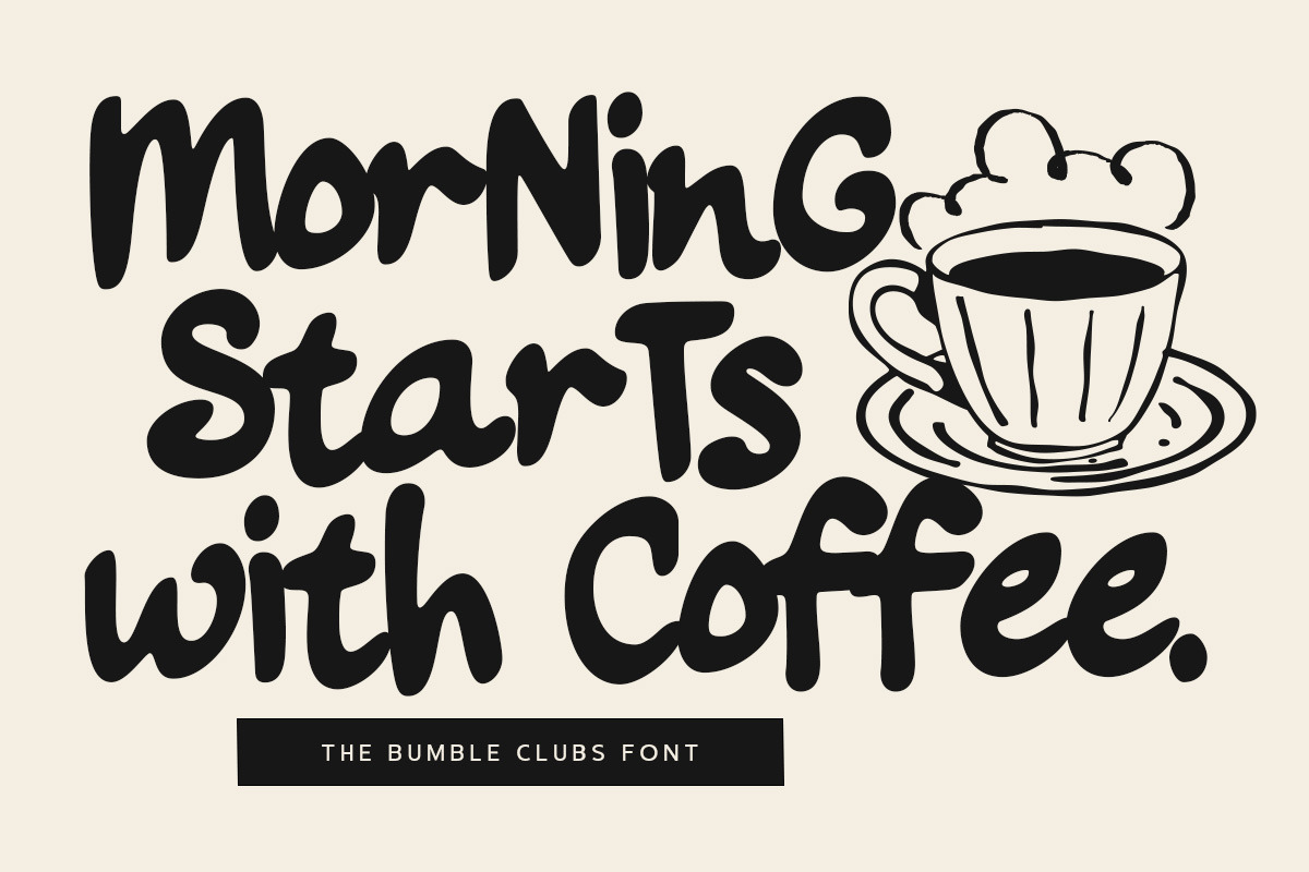 MCO - The Bumble Clubs, a Handwritten Font by Mojiscope Studio (Photo 2 of 10)