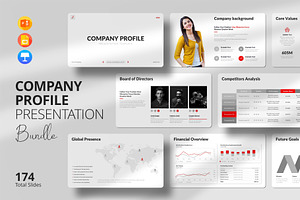 Company Profile Presentation Bundle, a Presentation Template by Design Vault