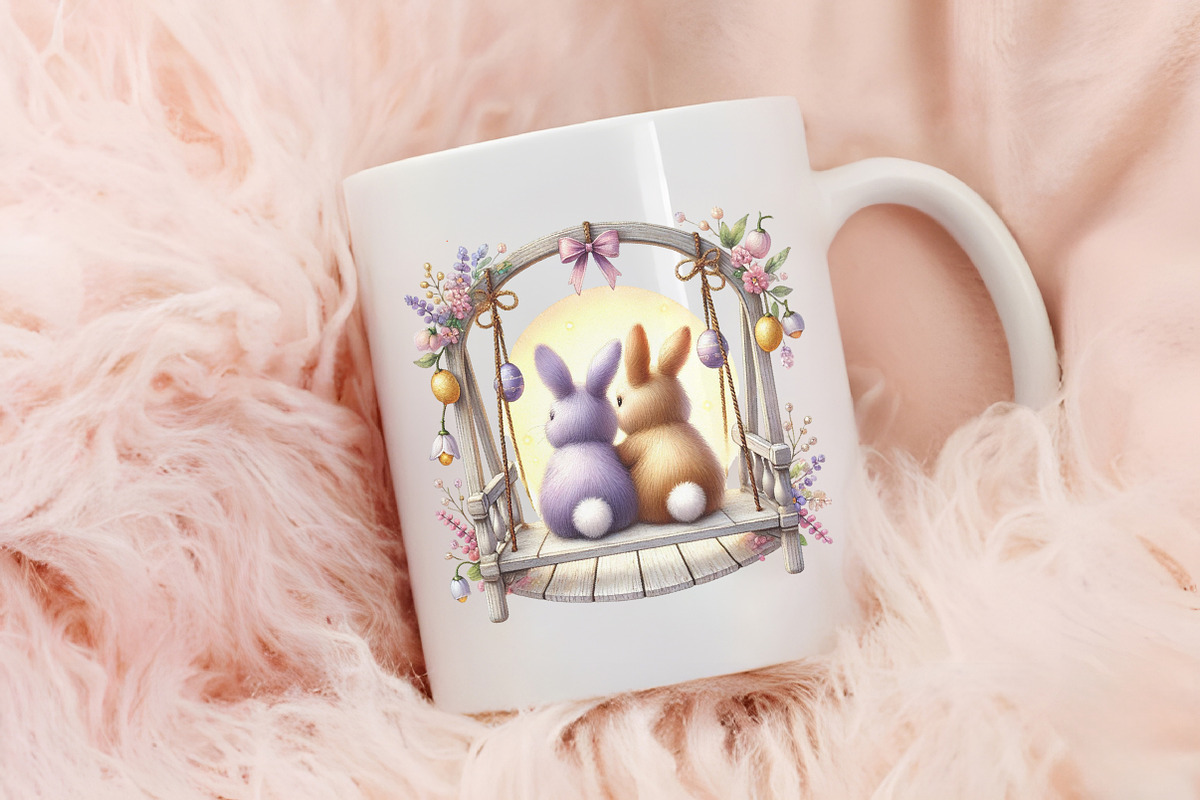 Easter bunnies family clipart, an Illustration by RobertsArt (Photo 4 of 7)