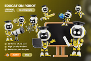 Education Robot 3D Icon Pack, an Object 3D Model by Haps Space (Thumbnail 1 of 4)