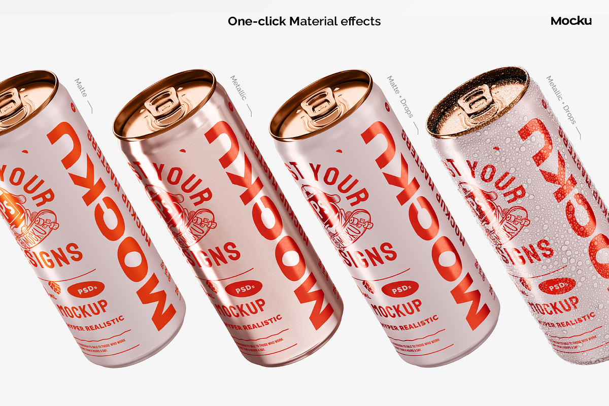 Can Bundle - 25cl (8.4oz), a Cups & Container Mockup by Mocku (Photo 8 of 13)