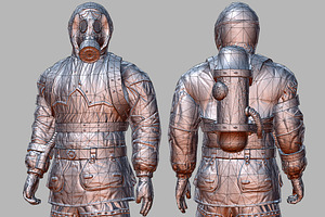 Man In Protective Hazmat Suit