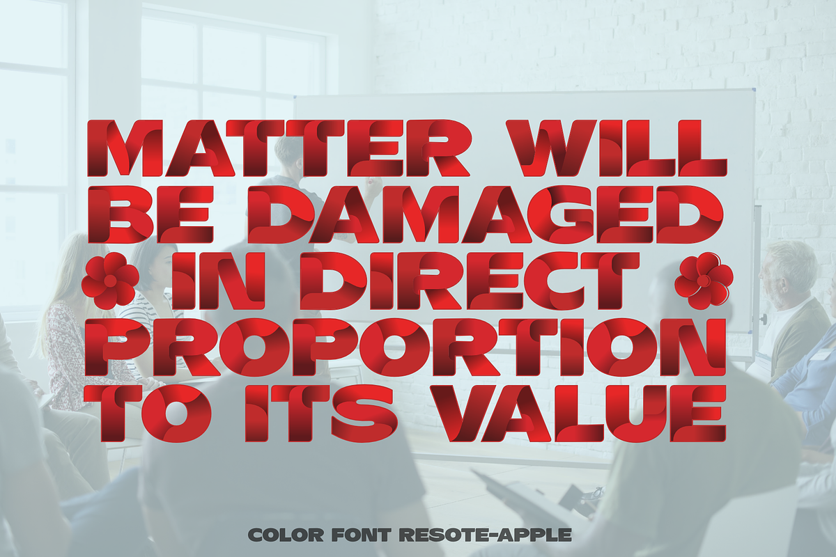 Color fonts ResotE-Fruits preview 8