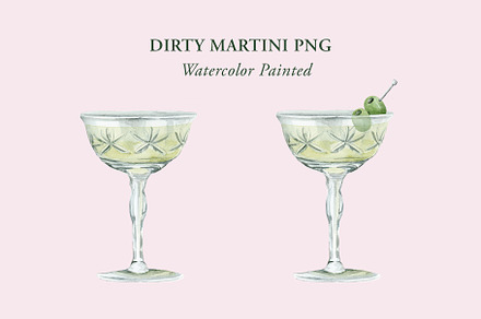 Vintage Martini Illustration, a Food Illustration by Lavender And Sea