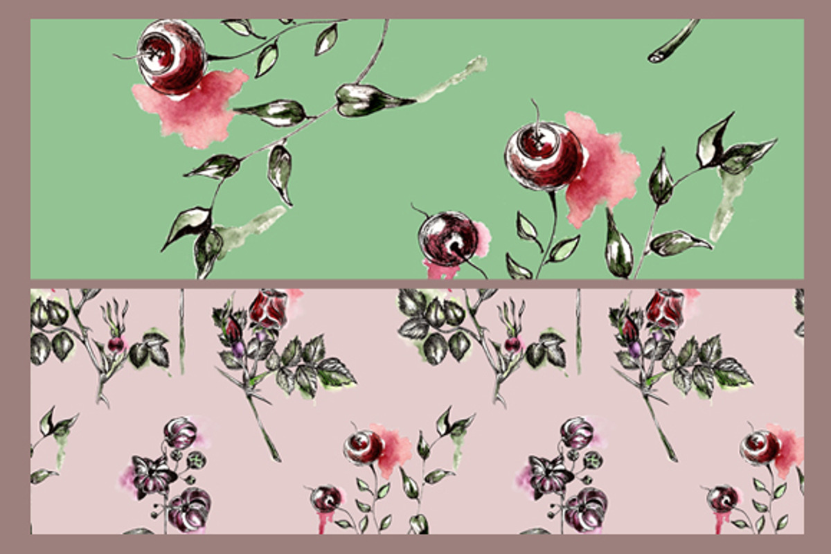 Seamless pattern with flowers