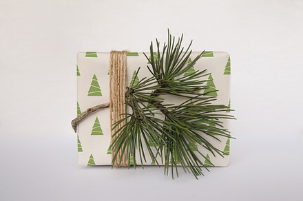 Christmas box gift + mock up