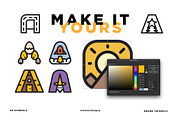 Letter A Logo Bundle: 25 Minimalist, a Decorative Illustration by The Monoline Guy (Thumbnail 2 of 4)