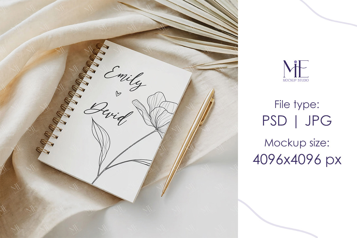 Spiral Notebook Mockup, Planner Mock, a Mockup by Mie Mockup Studio (Photo 3 of 7)