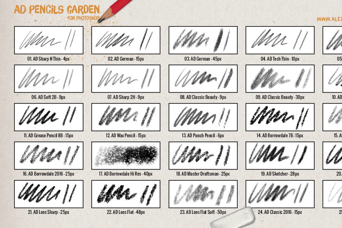 AD Pencils Garden, a Brush Add-On by Alex Dukal (Photo 3 of 8)