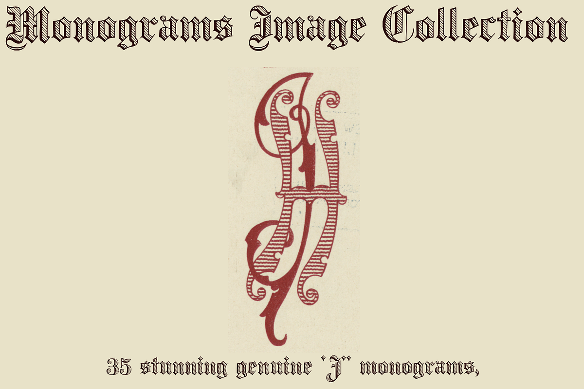 Monograms Collection Letter J, an Object Graphic by Intellecta Design (Photo 2 of 7)