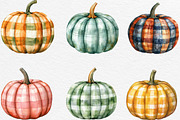 Plaid Pumpkin Clipart, an Illustration by Black Bird Studio (Thumbnail 5 of 6)