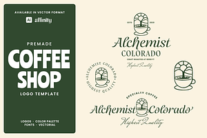 Coffee Waterfall Logo Template, a Branding & Logo Template by Headfonts