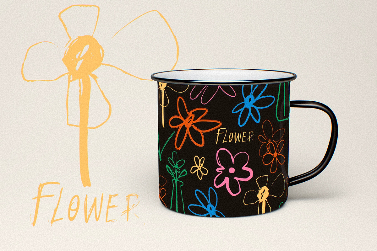 Scribbled flowers, a Decorative Illustration by Twisted Tail (Photo 6 of 6)