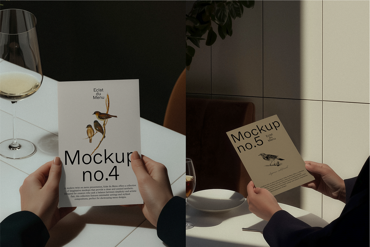 Eclat du Menu: Luxe Dining Mockups, an Advertising Mockup by Made by Attic (Photo 5 of 5)