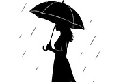 Women with Umbrella Silhouette Bundl, an Illustration by Designs_River (Thumbnail 3 of 10)