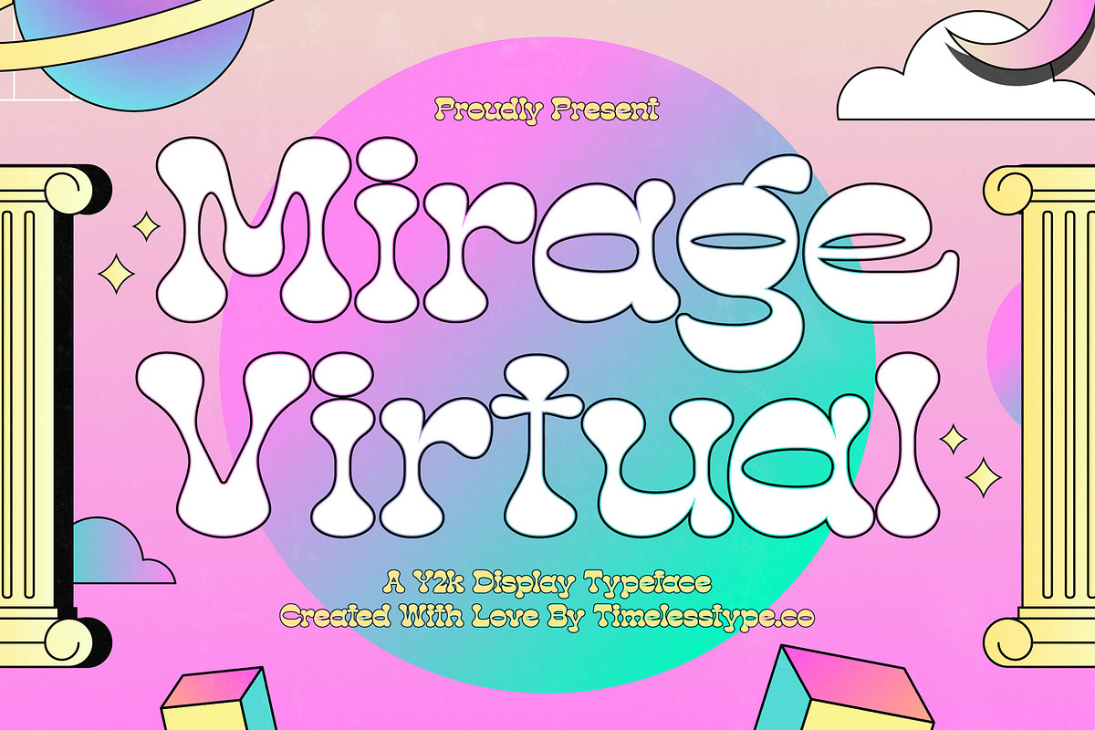 Mirage Virtual Retro Groovy Font, a Serif Font by timelesstype.co (Photo 1 of 20)