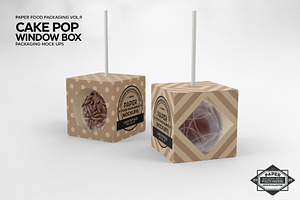 Cake Pop Box Packaging Mockup