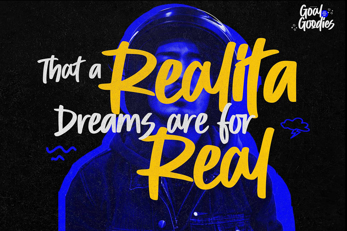 Goal Goodies - Quick Brush Font, a Handwritten Font by Gassstype (Photo 5 of 8)