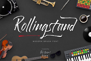 Rollingstand - Modern Brush Font