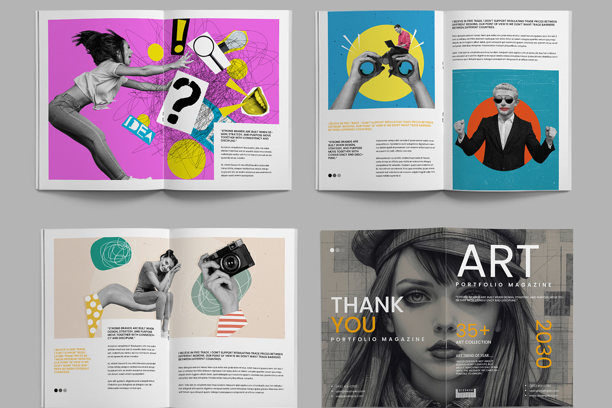 Creative Art Exhibition Catalog, a Brochure Template by ContestDesign (Photo 3 of 3)