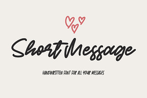 Short Message - Handwritten Font