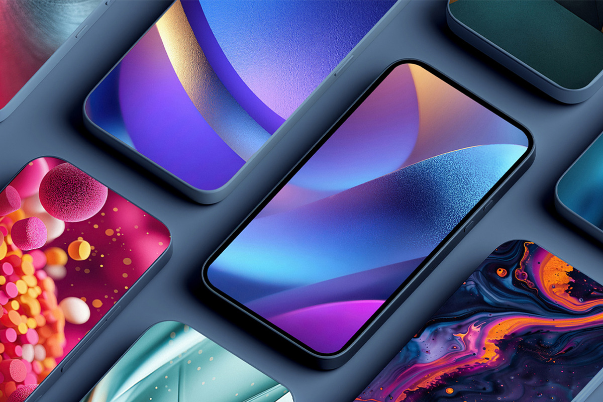 3D Abstract Phone Wallpapers Pack, a Background Graphic by BazziBa♥ (Photo 7 of 8)