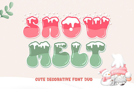 Snowmelt | Display Font, a Symbol Font by AnningArts