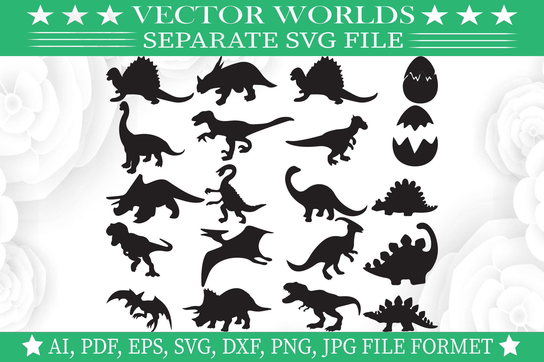 Dino Svg, Dinosaur, Dinos Svg, an Object Graphic by VectorWorlds