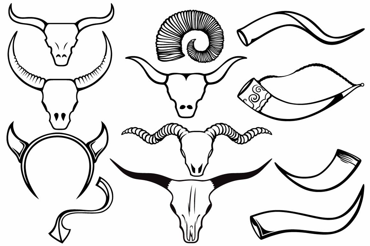 Deer antlers, horns animals SVG, an Animal Illustration by LineworkStock (Photo 2 of 3)