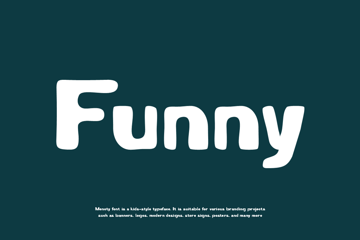 Menoty - Unique Playful Font, a Sans Serif Font by QR Design Studio (Photo 3 of 10)