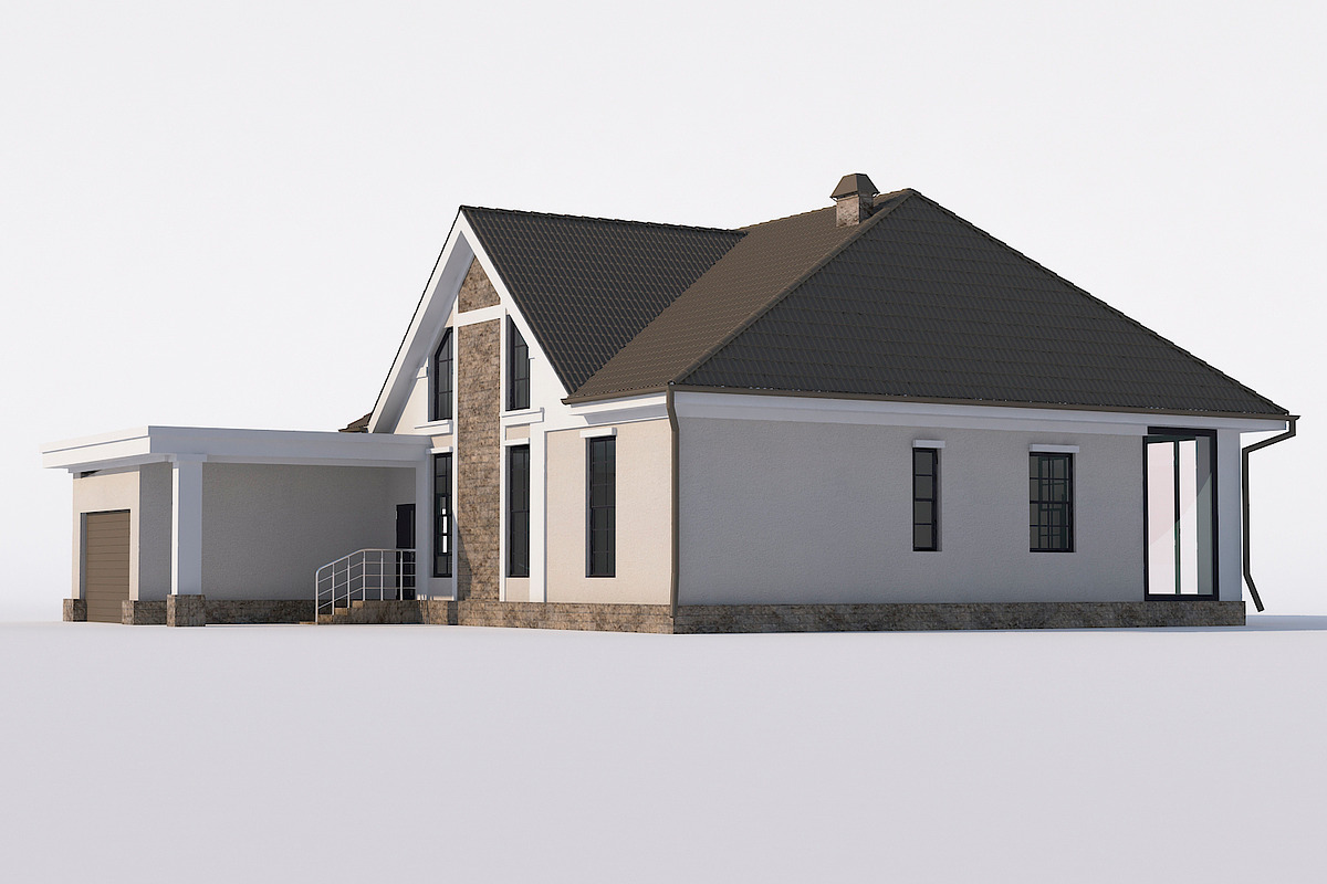 House with attic, an Architecture 3D Model by profdesign (Photo 10 of 18)