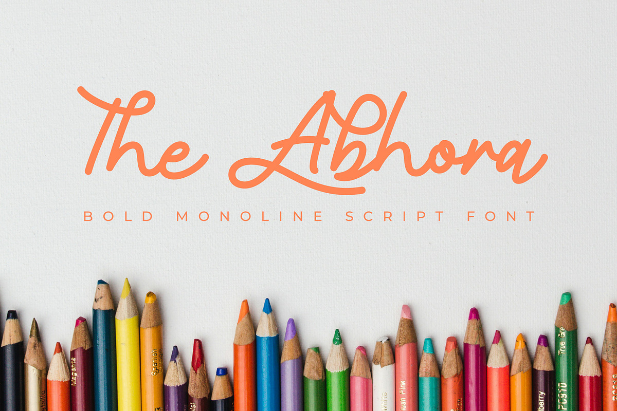 The Abhora, a Script Font by Rishsketch (Photo 1 of 14)
