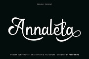 Annaleta - Modern Script Font, a Script Font by Favo Write (Thumbnail 1 of 11)