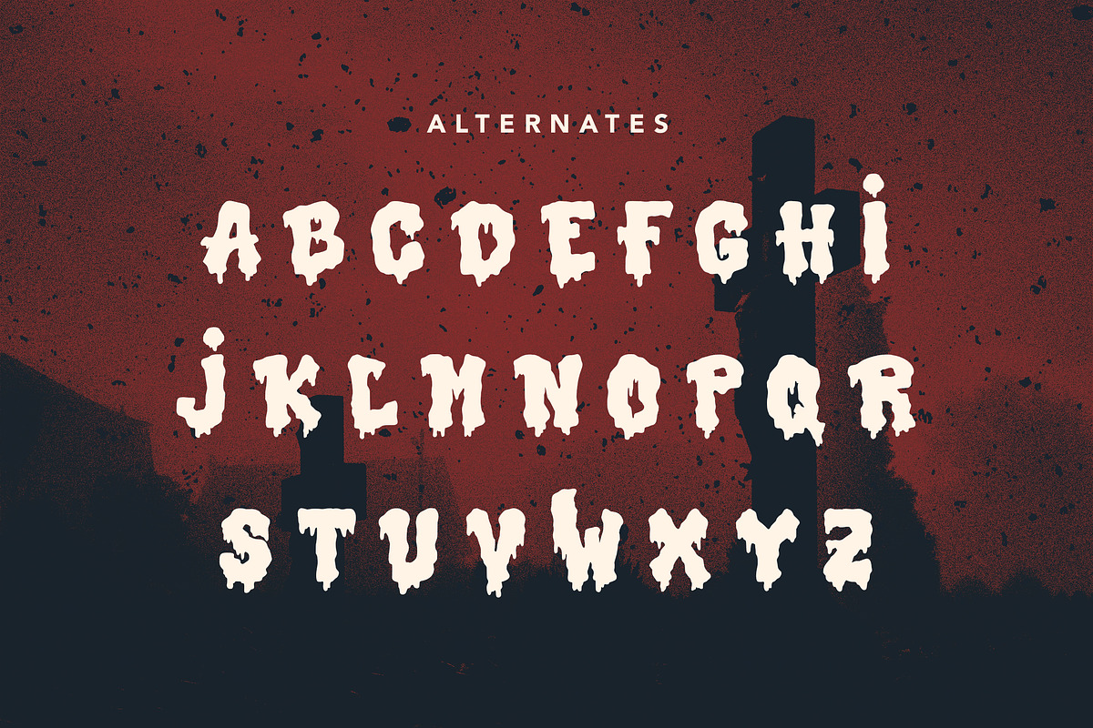 Grimmers - Horror Display Font, a Handwritten Font by AQR Studio (Photo 9 of 9)