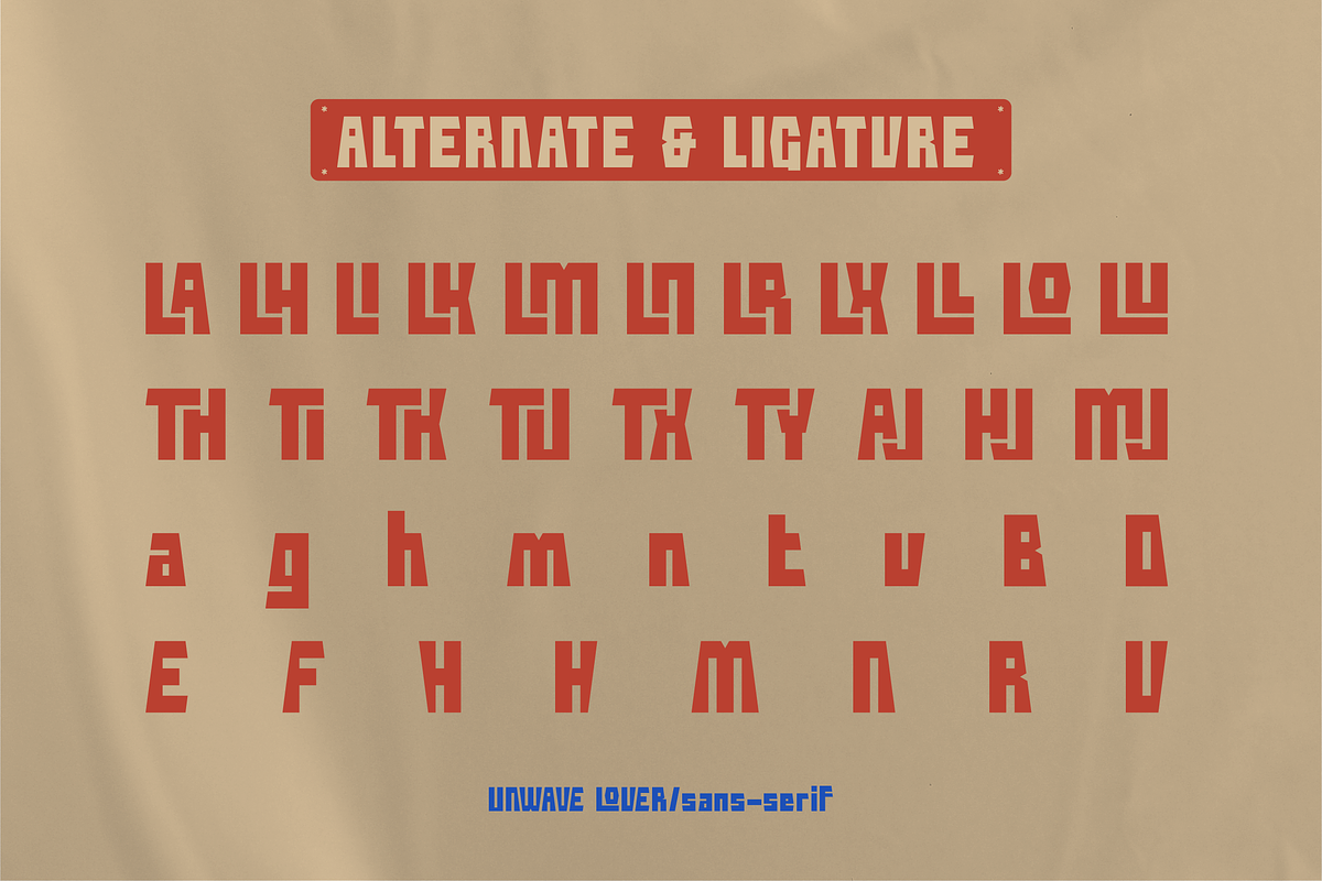 Unwave Lover | Display Sans Serif, a Sans Serif Font by Denustudios (Photo 13 of 14)