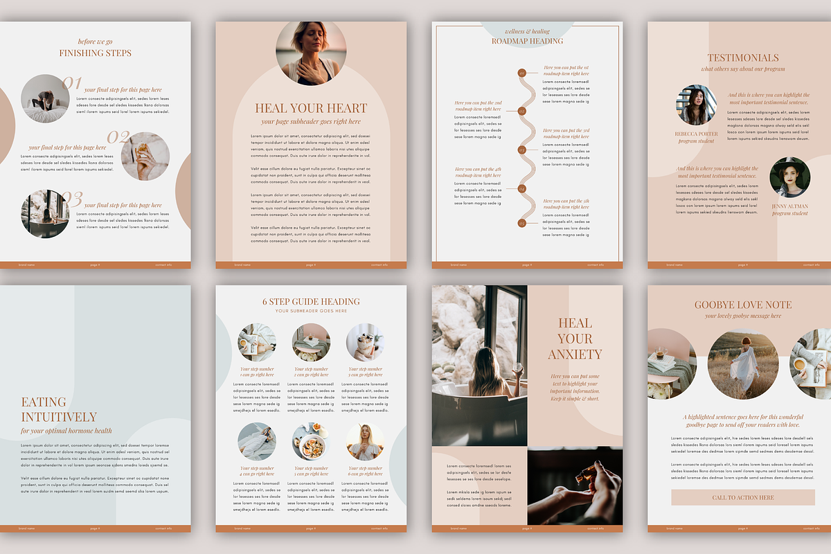 Wellness Workbook & eBook Templates, a Design Template by Studio Soluna (Photo 12 of 16)