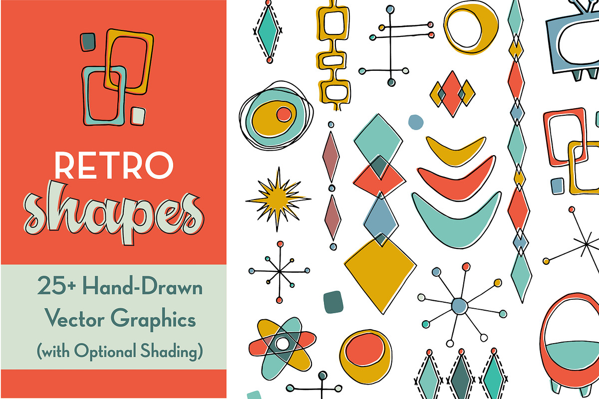 Retro Vector Shapes, an Object Graphic by Lena Elizer Art + Design (Photo 1 of 4)