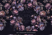 Violet Floral Birds Pattern, a Pattern Graphic by paper aesthetic (Thumbnail 6 of 9)