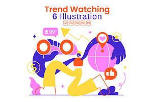 6 Trend Watching Illustration