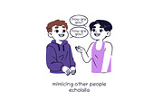 Kids with autism signs set, a Healthcare Illustration by PaperTrident (Thumbnail 7 of 9)