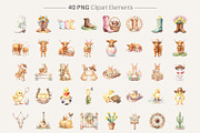 Western Easter Sublimation PNGs, an Illustration by Artnoy (Thumbnail 2 of 8)