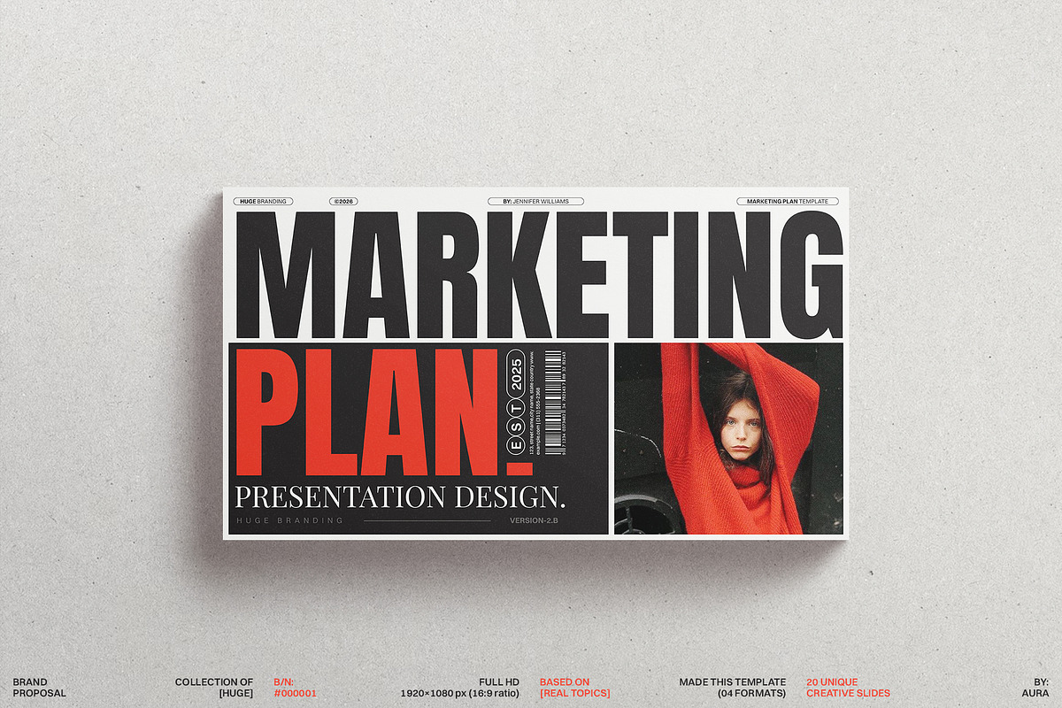 HUGE | Marketing Plan Template, a Presentation Template by ArtisanaAura (Photo 9 of 11)