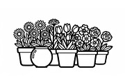 Flower Pot Silhouette Vector Bundle, an Illustration by jahid234 (Thumbnail 41 of 49)