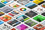 3D Square Card Mock-up PSD, a Print Template by Studio Siv (Thumbnail 2 of 5)