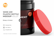 Wide Jar Bottle mokcup 6PSD, a Packaging Mockup by Adstart (Thumbnail 6 of 6)