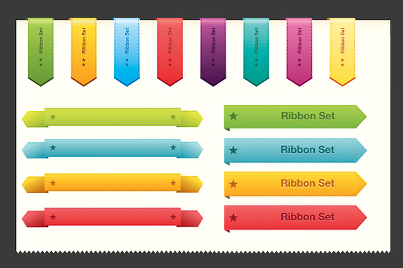 Colored Ribbon Set