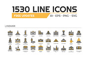 1530 UNIQUE LINE ICONS, an Outline Icon by eucalyp (Thumbnail 7 of 9)