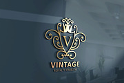 Vintage V Letter Logo, a Branding & Logo Template by essegraphic (Thumbnail 1 of 4)