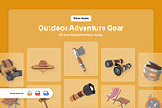 Outdoor Adventure Gear 3D Icons, an Object Illustration by twinstd (Thumbnail 1 of 6)