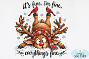 Everything's Fine Christmas PNG, a Seasonal Illustration by Daily.Designs (Thumbnail 1 of 5)
